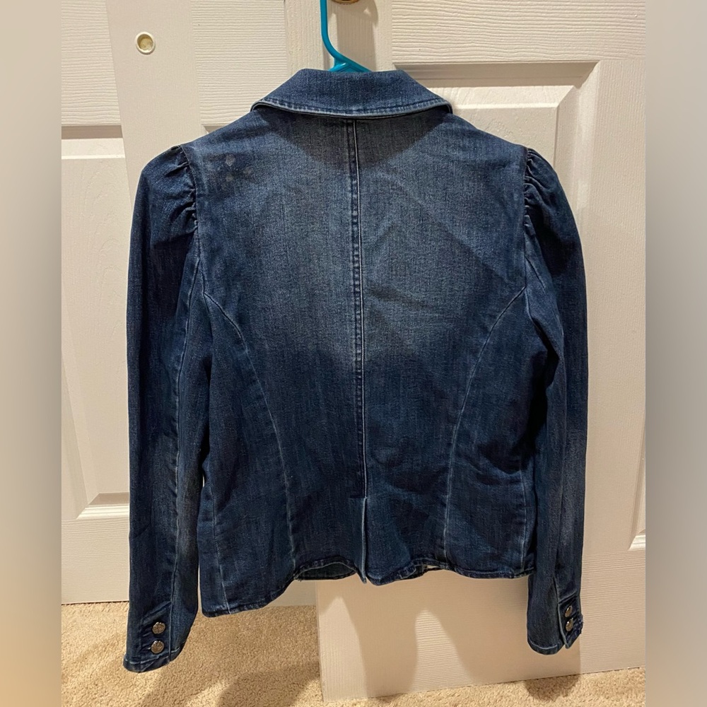 Women’s Dark Denim Blazer Jacket - Picture 3 of 4